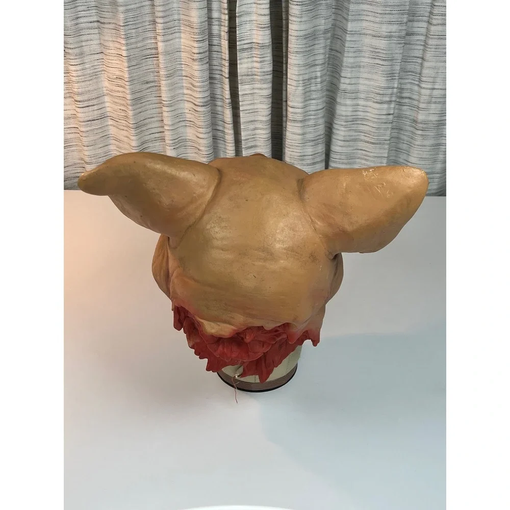 Don Post Studios 2003 Saw Pig Mask VTG Horror Halloween Severed Neck Latex Mask